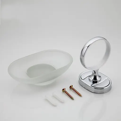 Мыльница стекло с держателем Frap F1902 1/80, Хром - фото 5