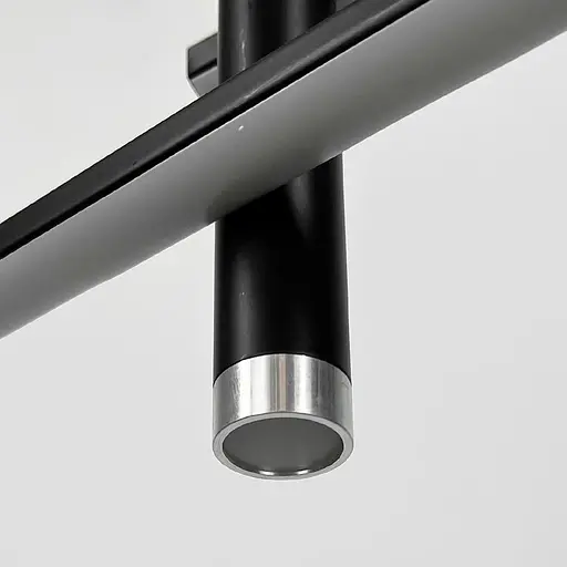 Видовжена люстра у чорному геометричному корпусі 120 см | Арт. K29-1200 BK | Line F - фото 2