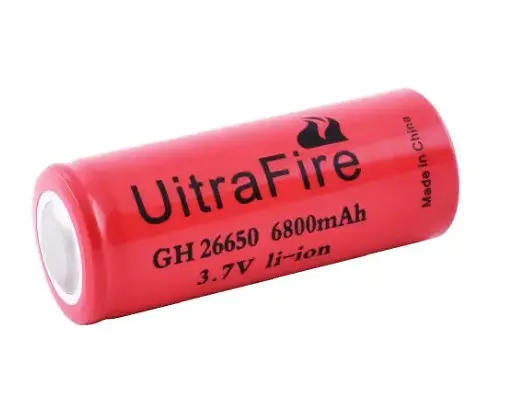 Аккумулятор Ultra Fire 26650 6800mAh 3.7В (Красный)