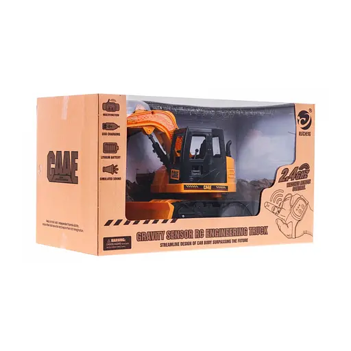 Екскаватор на управлінні зі звуком жовтий - фото 7