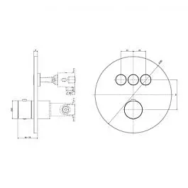 Змішувач для ванни/душа на 3 споживача Paffoni Compact Box chrome CPM019CR, Хром - фото 2