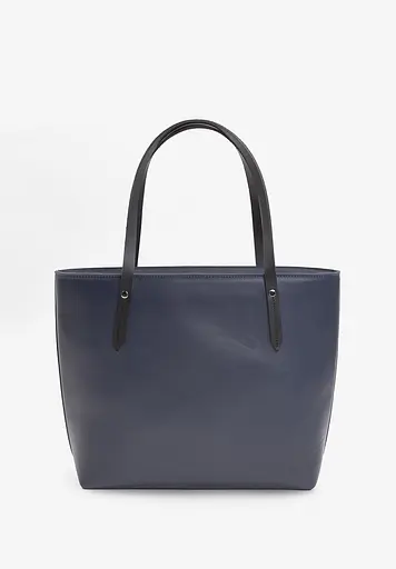 Шкіряний шоппер Walker Mini темно-синій - фото 3