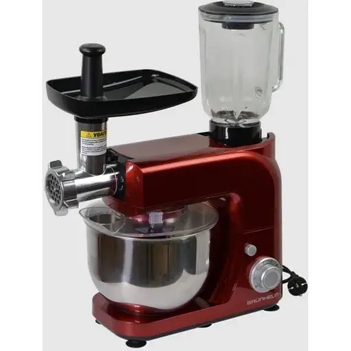 Многофункциональная домашняя кухонная машина комбайн Grunhelm GKM0022R 6 скоростей 1800Вт Красный - фото 8