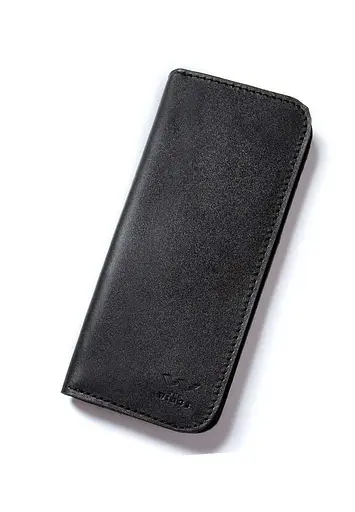 Кожаный портмоне Middle черный - фото 2