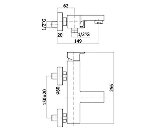 Смеситель для ванны Paffoni Elle EL 023 CR, Хром - фото 2