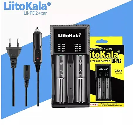 Зарядное устройство LiitoKala Lii-PL2 для АКБ (Li-ion LiFe+NiMH) 220В/12В (на 2 слота) - фото 6