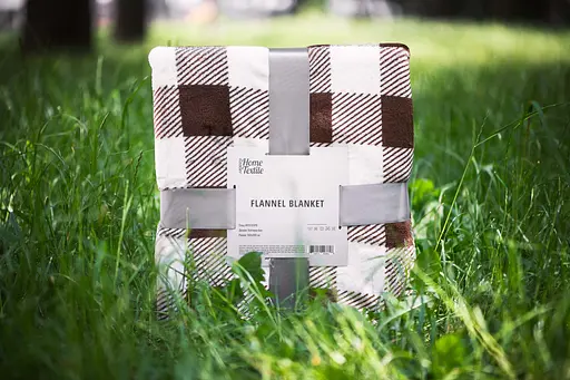 Плед Ardesto Flannel 160х200 см клетка бежевый (ART0103PB) - фото 7