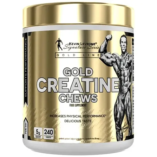 Креатин Kevin Levrone Gold Line Creatine Chews, 240 жевательных таблеток - Голубая малина - фото 1