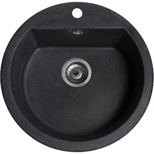 Гранітна кухонна мийка Romzha Kolo Antracit (901) - фото 1