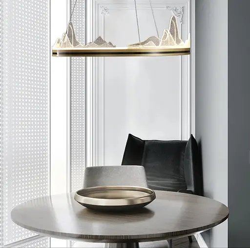 Вишукана підвісна LED люстра з імітацією високогірʼя Line.F Діаметр 80см - фото 10