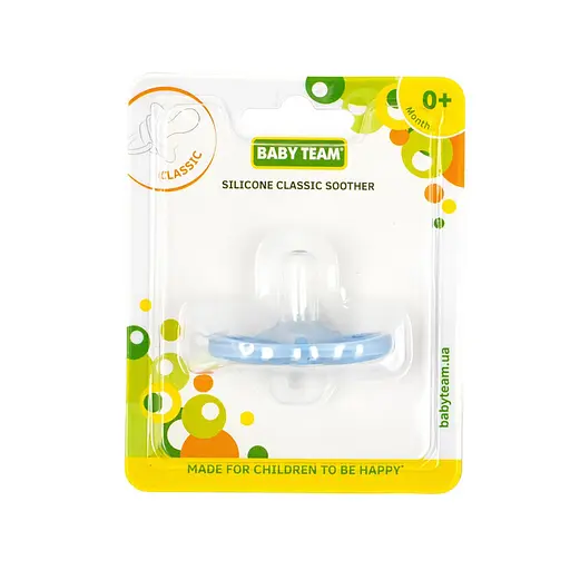 Силіконова пустушка класична 3055_блакитна - фото 3