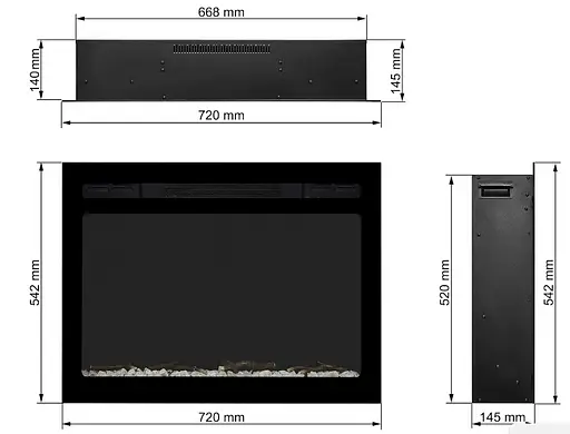 Электрокамин настенный / встраиваемый ArtiFlame AF27WR - фото 3