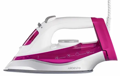 Гладильный паровой утюг ARDESTO IR-C2230-BUR с керамическим покрытием подошвы 30мл 2200Вт Розовый/Белый - фото 5
