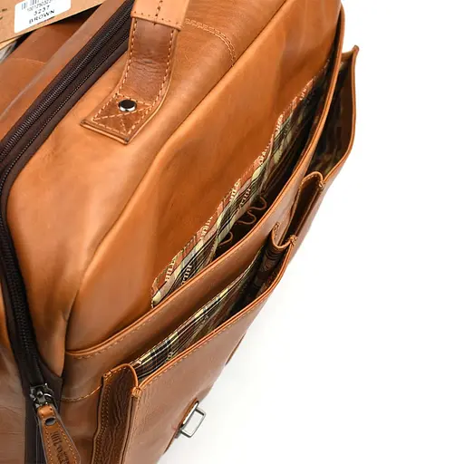 Кожаная сумка для ноутбука Hill Burry 41х35х16 см sum0025438 - фото 10