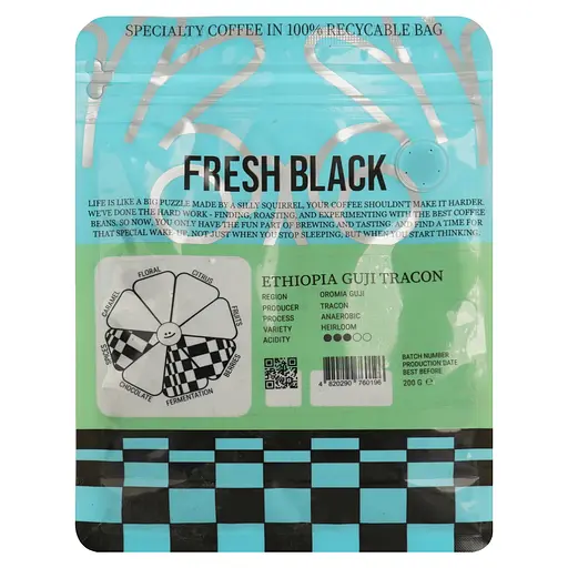 Кава спешелті ТМ Fresh Black Ethiopia Guji Tracon experimental fermentation 200 г - фото 4