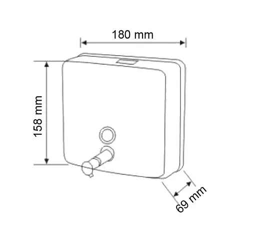 Дозатор для рідкого мила Hotec 13.115 Stainless Steel, Хром матовий - фото 5