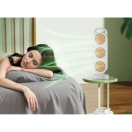  Портативний вентилятор Epik Three Head Fan Orange [137279] - фото 2