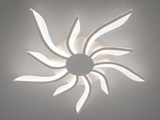 Оригінальна світлодіодна люстра з пультом, підсвіткою, 82W, біла - фото 4