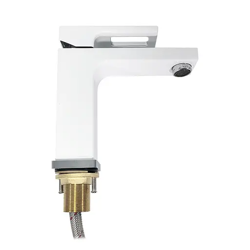 G1017-8 Змішувач для умивальника гайка білий/хром Ø35 Gappo Futura 1/8 Білий - фото 1