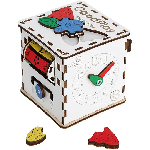 Бізікуб GoodPlay Малюк розвиваючий 12х12х12 см (K 001) - фото 3