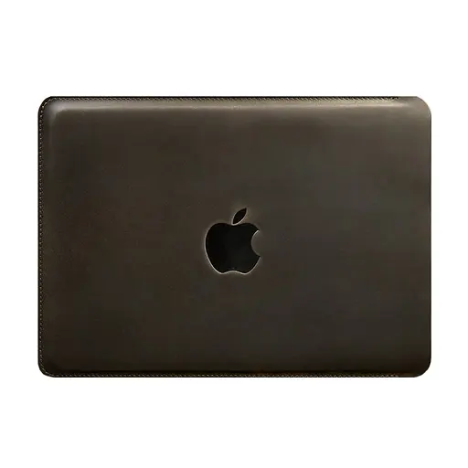 Шкіряний чохол BlankNote для MacBook 14 дюйм Темно-коричневий Crazy Horse - фото 6