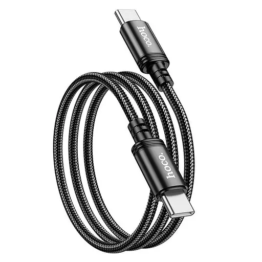 Кабель HOCO X89 Wind 60W charging data cable Type-C to Type-C Black - фото 1