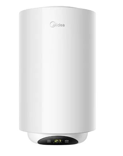 Водонагреватель Midea 50 л, 1500 Вт, мокрый ТЭН, вертикальный, цилиндрический, белый (D50-15EW1(W)) - фото 1