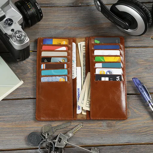 Мужской кожаный кошелек Shvigel 8.5х17.5 см acs0015244 - фото 6