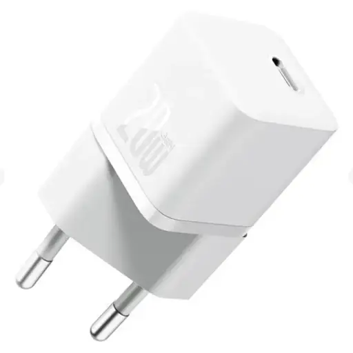 Сетевое зарядное устройство для Baseus GaN5 Fast Charger(mini) 1C 20W EU Белый - фото 1