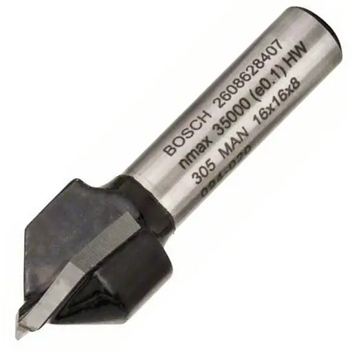 Фреза пазовая V-образная Bosch Professional V Std S8 D16 L16 90° (2.608.628.407)