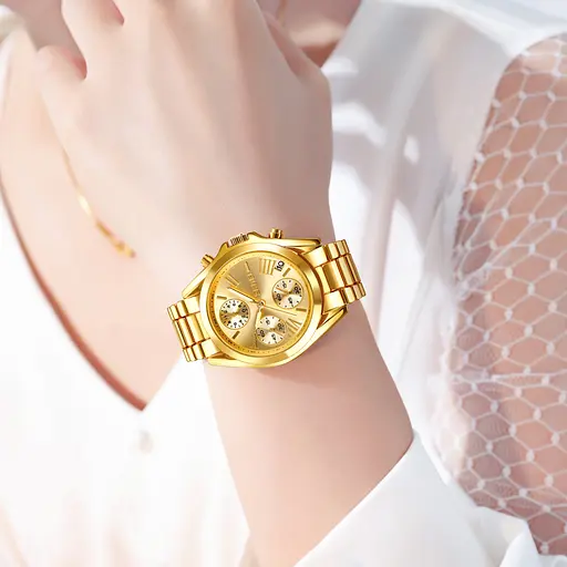 Наручний годинник жіночий 1897GD Gold Skmei acs0030485 - фото 3