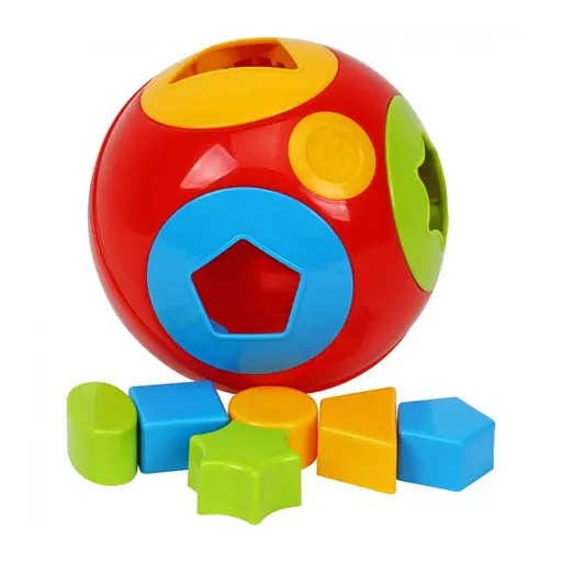 Развивающая игрушка куб "Умный малыш" Шар №1 ТехноК 2247TXK 6 фигурок - фото 1
