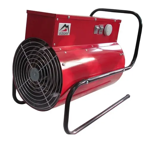 Електрична теплова гармата Vulkan 4,5 кВт, площа обігріву 45 кв.м., червоний, підлоговий, 220В (4500 ТП) - фото 2