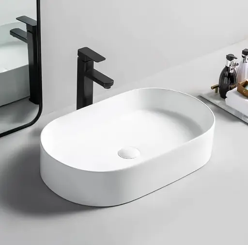 Умивальник Rea Nadia накладний білий REA-U1055, Білий - фото 6