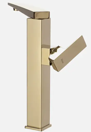 Смеситель для умывальника Rea Levi высокий gold REA-B5137 Золотой - фото 2