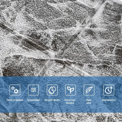 Самоклеющаяся декоративная 3D панель Камень черно-белый мрамор 700х700х7мм (154) SW-00000219 - фото 4