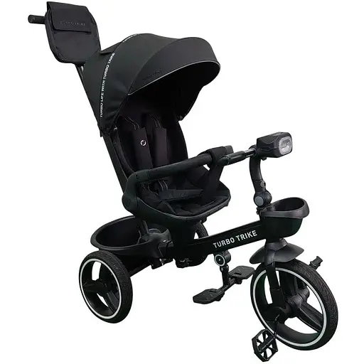 Детский трехколесный велосипед MT 1002-1 Turbo Trike Elegant Black от 1.5 до 3 лет поворотное сиденье
