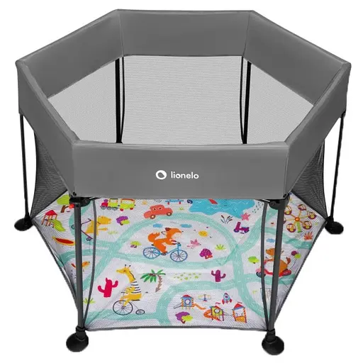 Манеж Lionelo Roel Plus Grey Multicolor (LO-ROEL PLUS GREY MULTICOLOR) - фото 1