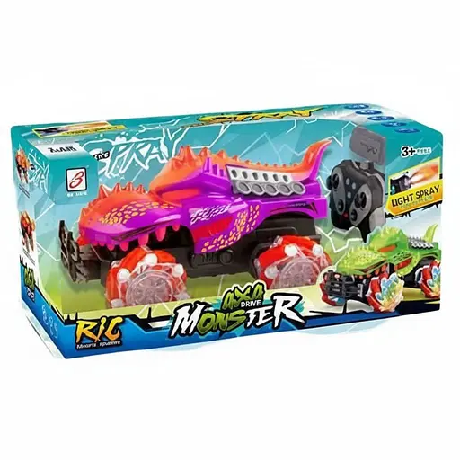 Машина на радиоуправлении ZJ 238-59 A с парогенератором, браслетом, роликовыми колесами, зеленая, аккумулятор 3.7 V, 1:16 - фото 2