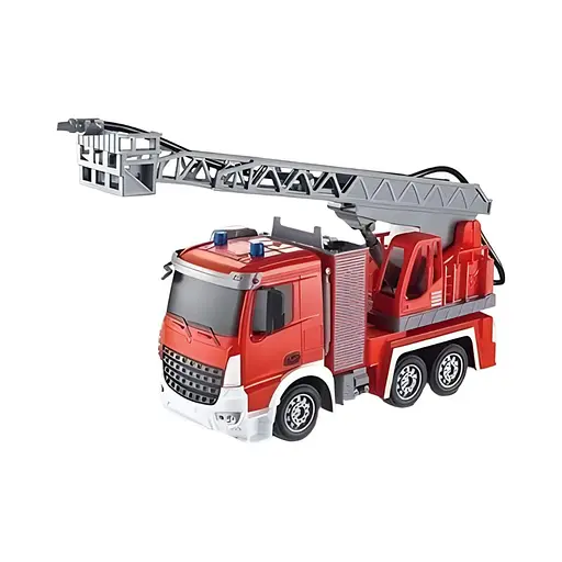 Пожежна машина YJ-119-2 р/к, акумуляторна, 33 см, 1:14, з вишкою, світло, рухливі деталі