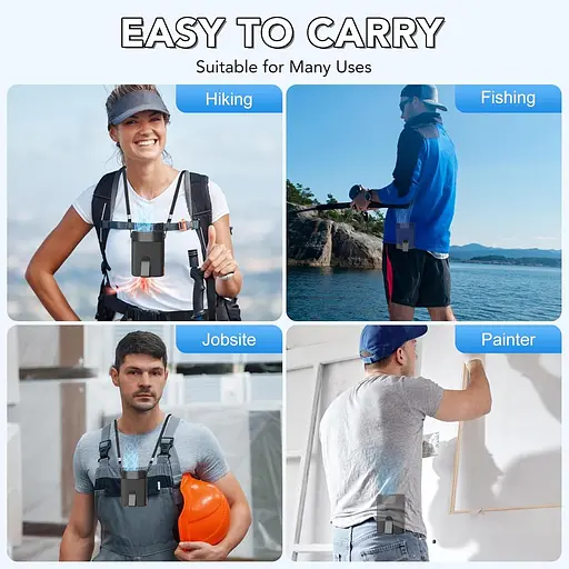 Портативний вентилятор COZOME 400 мл 3000 мА·год 25 годин 6600 об/хв - фото 5