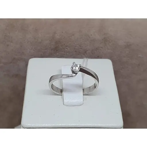 Срібне кільце Агні Прима з фіанітом. 1502/9Р-CZ 16 - фото 4