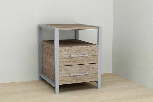 Тумба універсальна Ferrum-decor Вів'єн 2/2 50x41x40 сірий ДСП Дуб Сонома Трюфель 16мм (FRD-104169)