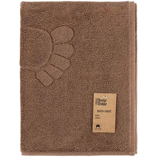 Килимок для ніг махровий Ardesto Benefit 50х70 см 100% бавовна коричневий (ART2457CH)  - фото 1