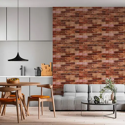 Самоклеющийся 3D панель 19600x700x3мм Коричневый Екатеринославский Кирпич SW-00001469 - фото 8