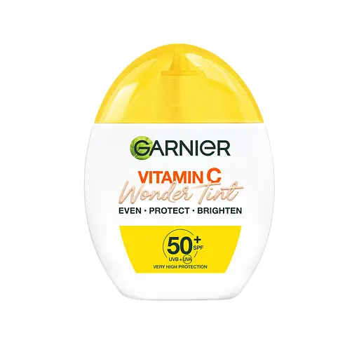 Тональный флюид Garnier Vitamin C Wonder Tint SPF50 Light с витамином С для лица с фактором защиты SPF50, оттенок светлый 40 мл