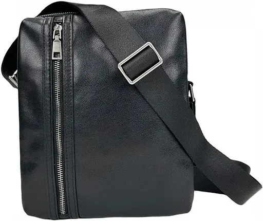 Мужская сумка кожаная через плечо черная TIDING BAG sum0028775 - фото 2