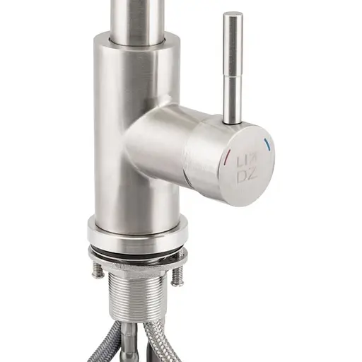 Змішувач для кухні з висувним виливом Lidz (NKS) 12 32 015FL-13 Никель - фото 3