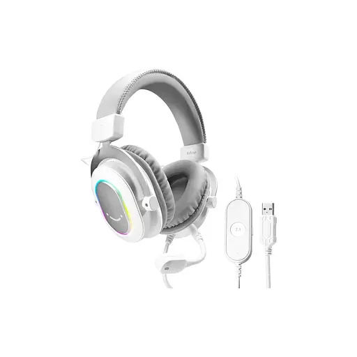 Навушники Fifine H6 RGB 7.1 White (H6W) - фото 3