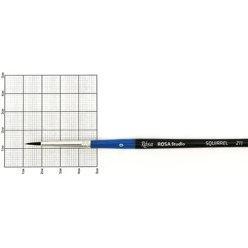 Кисть белка круглая 211 №0 короткая ручка Rosa Studio